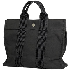エルメス エールライン トート PM ハンドバッグ トートバッグ ナイロンキャンバス グレー レディース 【中古】brbag