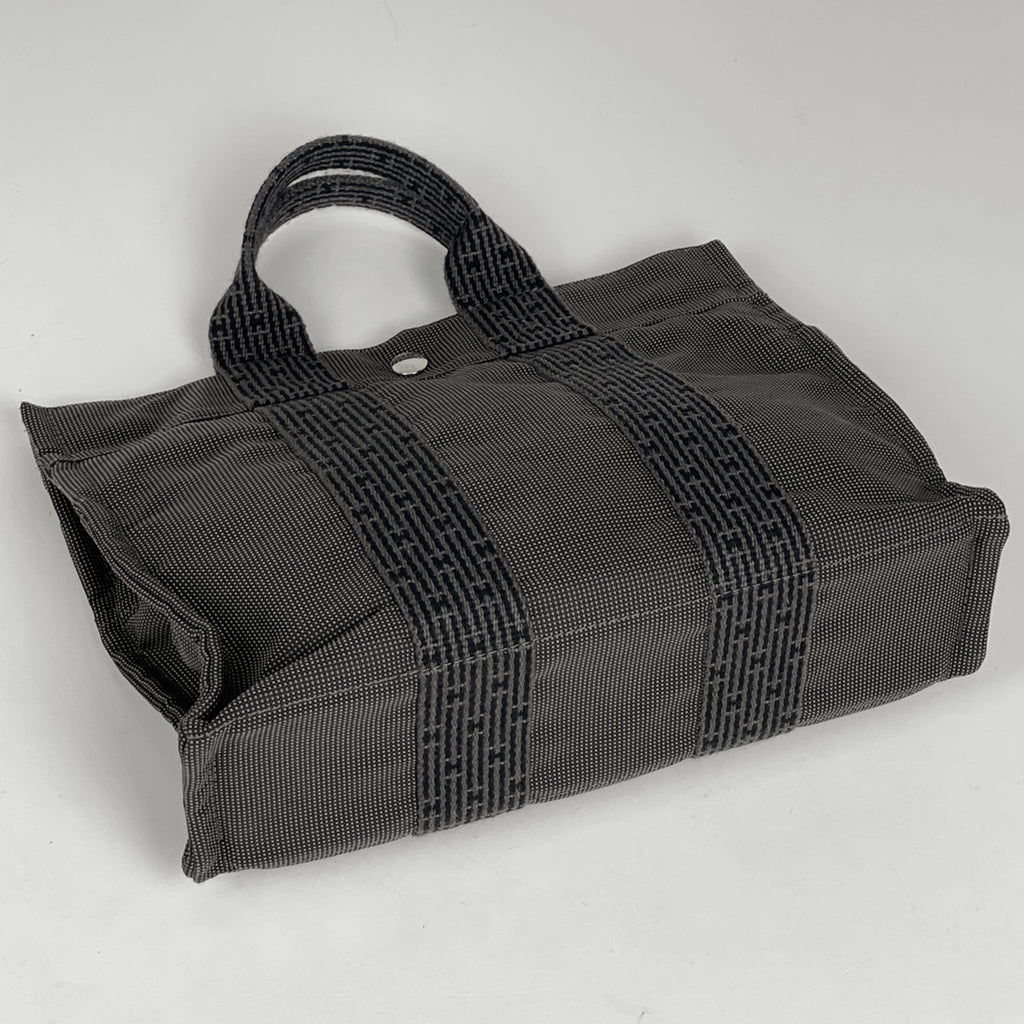 エルメス エールライン トート PM ハンドバッグ トートバッグ ナイロンキャンバス グレー レディース 【中古】brbag