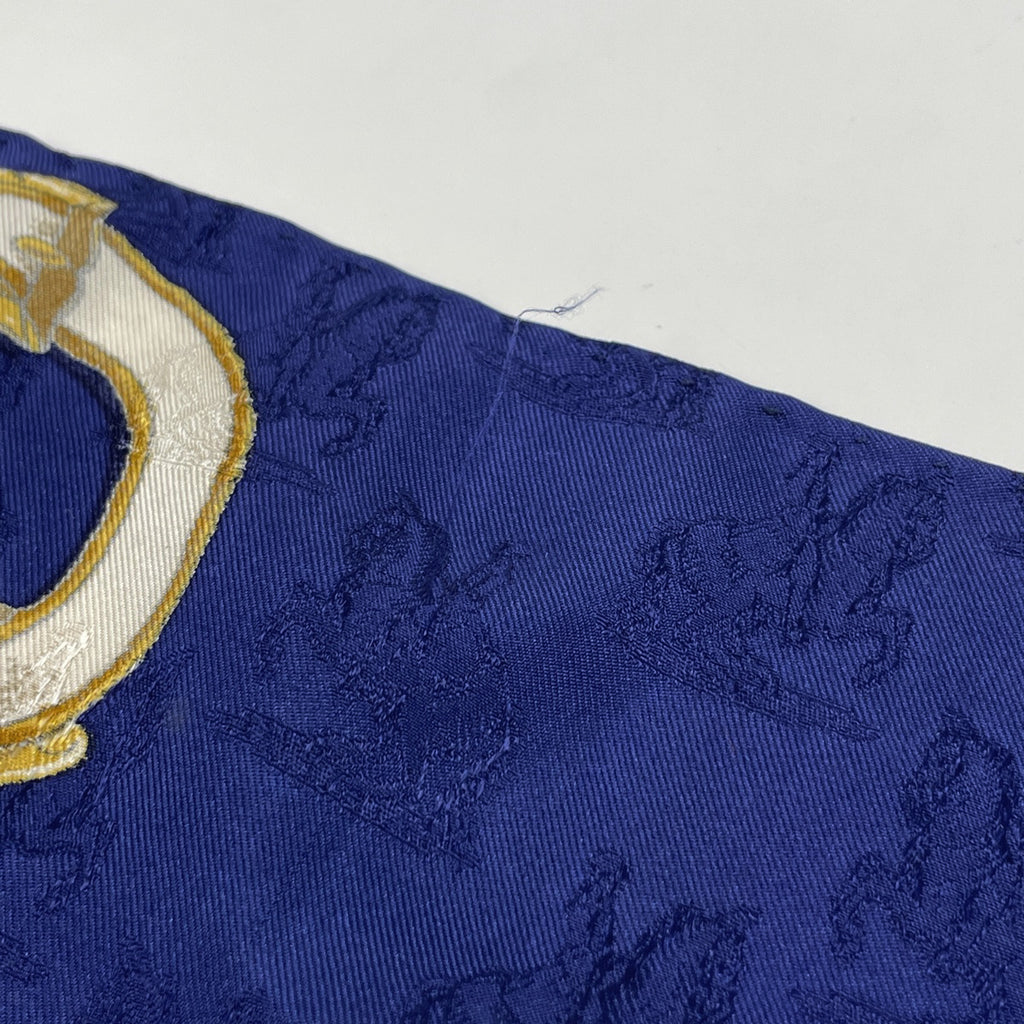 エルメス カレ 90 L’INSTRVCTION DV ROY 帝王学 スカーフ シルク ネイビー マルチカラー レディース 【中古】brbag