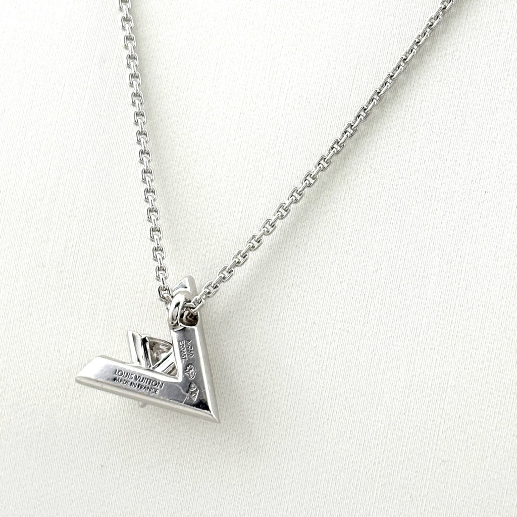 ルイ・ヴィトン ヴォルトワン ネックレス WG ホワイトゴールド ペンダント ダイヤモンド 1Pダイヤ ネックレス 750 ダイヤモンド レディース ブランドジュエリー 【中古】brjwl