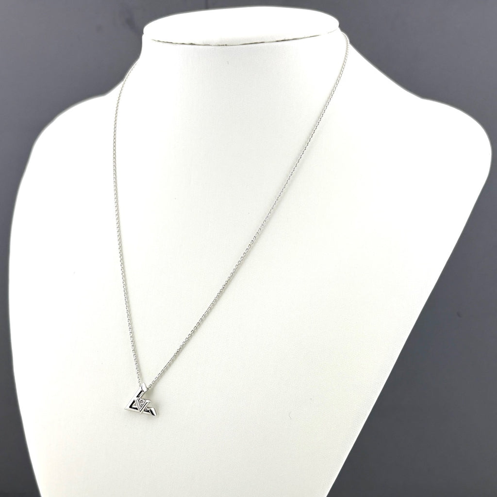 ルイ・ヴィトン ヴォルトワン ネックレス WG ホワイトゴールド ペンダント ダイヤモンド 1Pダイヤ ネックレス 750 ダイヤモンド レディース ブランドジュエリー 【中古】brjwl