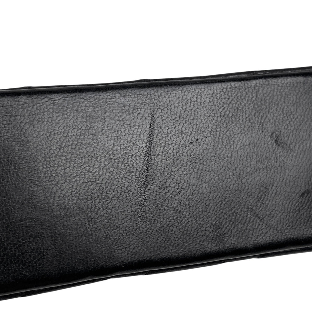 シャネル ココマーク チェーン ショルダーバッグ ミニ マトラッセ ショルダーバッグ レザー ブラック レディース 【中古】brbag