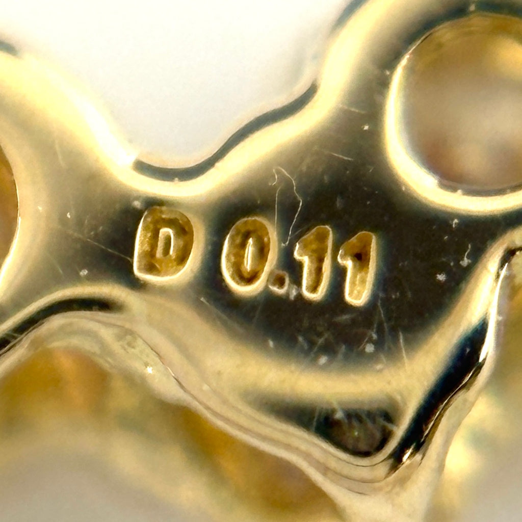 アーカー BBライン ネックレス YG イエローゴールド ペンダント メレダイヤ ネックレス 750 ダイヤモンド レディース ブランドジュエリー 【中古】brjwl