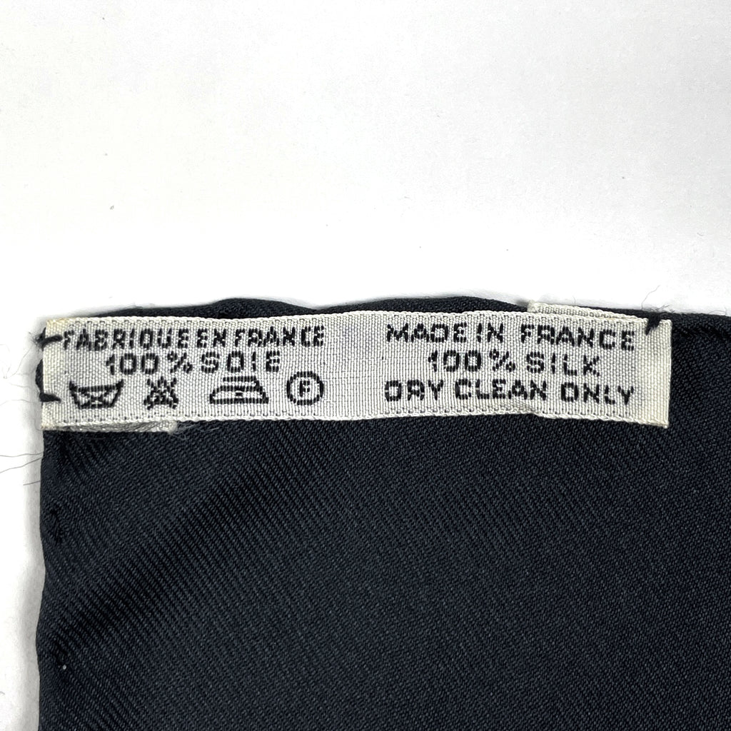 エルメス カレ 90 Pampa 大草原 スカーフ シルク ブラック マルチカラー レディース 【中古】brbag