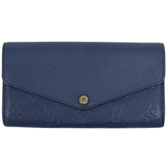 ルイ・ヴィトン ポルトフォイユ サラ 二つ折り 長財布 モノグラムアンプラント デニムアンクル(ブルー) M41859 レディース ブランドバッグ・小物 【中古】brbag