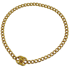 シャネル ココマーク チェーン ネックレス チョーカー ターンロック ネックレス GP ゴールド レディース 【中古】bracc