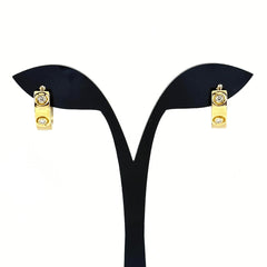 メレダイヤ デザインピアス YG イエローゴールド ピアス K18 ダイヤモンド レディース ノンブランドジュエリー 【中古】nbjwl