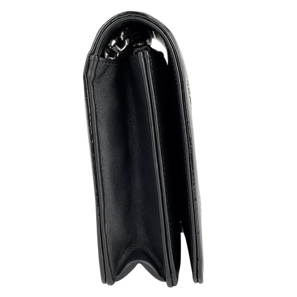 シャネル ココマーク チェーン ショルダーバッグ チェーンウォレット 財布 スタッズ エナメル ショルダーバッグ パテントレザー ブラック レディース 【中古】brbag