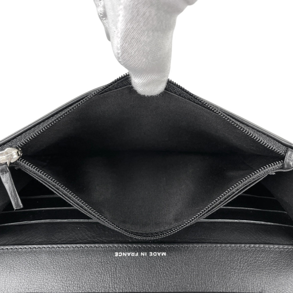 シャネル ココマーク チェーン ショルダーバッグ チェーンウォレット 財布 スタッズ エナメル ショルダーバッグ パテントレザー ブラック レディース 【中古】brbag