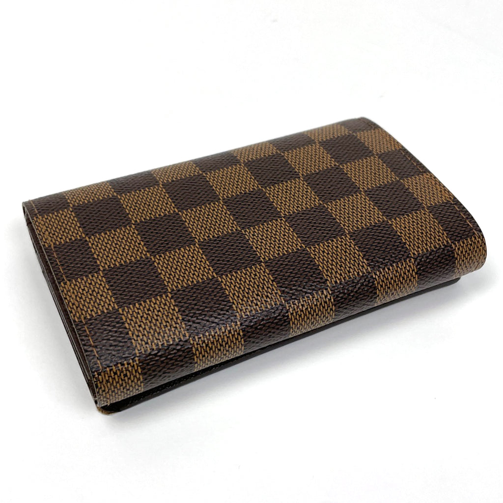 ルイ・ヴィトン ポルト モネ ビエ トレゾール L字ファスナー 二つ折り財布 ダミエ ブラウン N61736 レディース 【中古】brbag