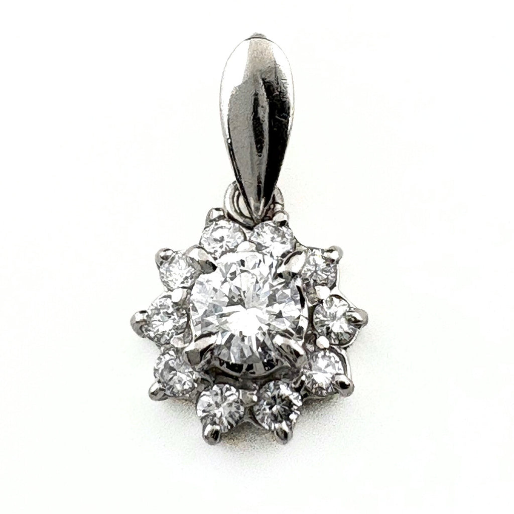 メレダイヤ ペンダントトップ プラチナ ペンダントトップ Pt900 ダイヤモンド レディース 【中古】nbjwl