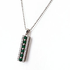 タサキ エメラルド デザインネックレス プラチナ ペンダント メレダイヤ ネックレス Pt900 Pt850 エメラルド レディース 【中古】brjwl
