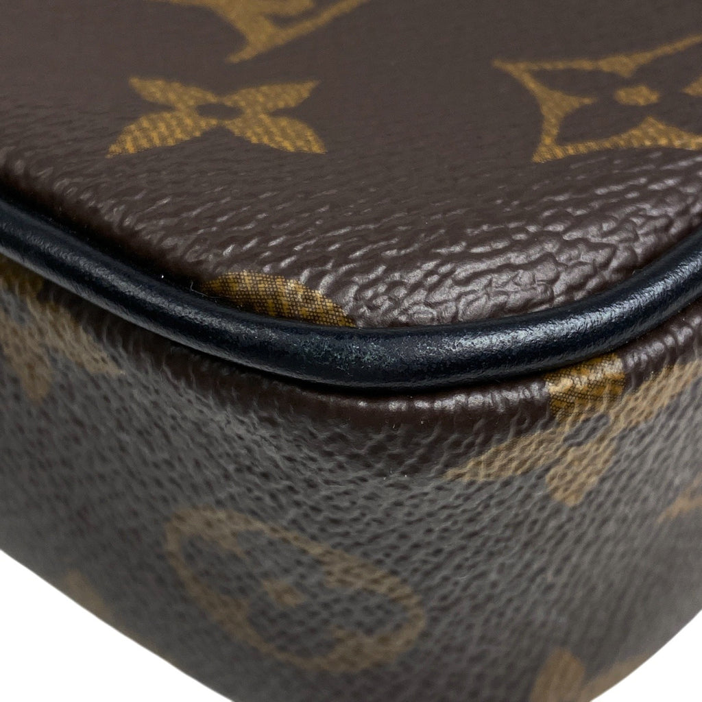 ルイ・ヴィトン クリストファー ウェアラブル ウォレット 斜め掛け ショルダーバッグ モノグラムマカサー ブラウン ノワール(ブラック) M69404 メンズ 【中古】brbag