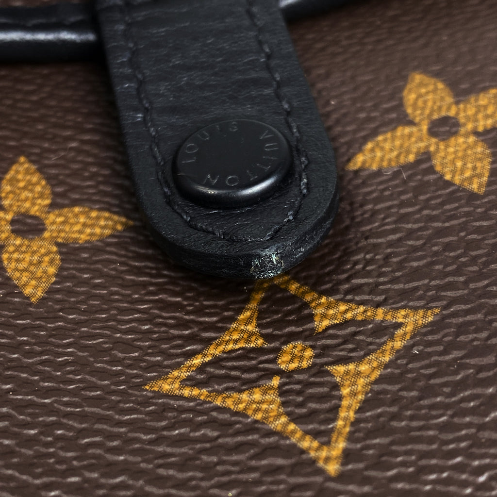 ルイ・ヴィトン クリストファー ウェアラブル ウォレット 斜め掛け ショルダーバッグ モノグラムマカサー ブラウン ノワール(ブラック) M69404 メンズ 【中古】brbag