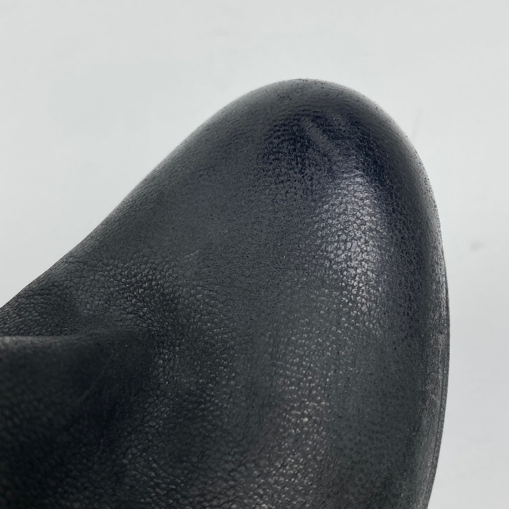 プラダ ロゴ ジップアップ ショートブーツ スポーツライン ウェッジソール 靴 ブーツ レザー ブラック レディース 【中古】brapp