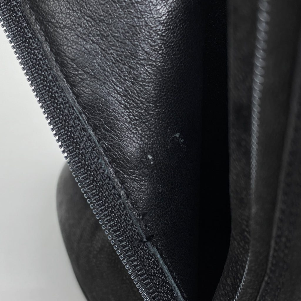 プラダ ロゴ ジップアップ ショートブーツ スポーツライン ウェッジソール 靴 ブーツ レザー ブラック レディース 【中古】brapp