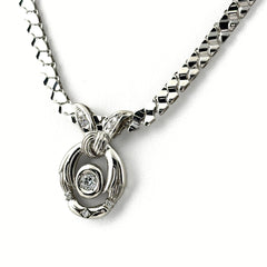 ダイヤモンド デザインネックレス プラチナ ペンダント メレダイヤ ネックレス Pt900 Pt850 ダイヤモンド レディース ノンブランドジュエリー 【中古】nbjwl