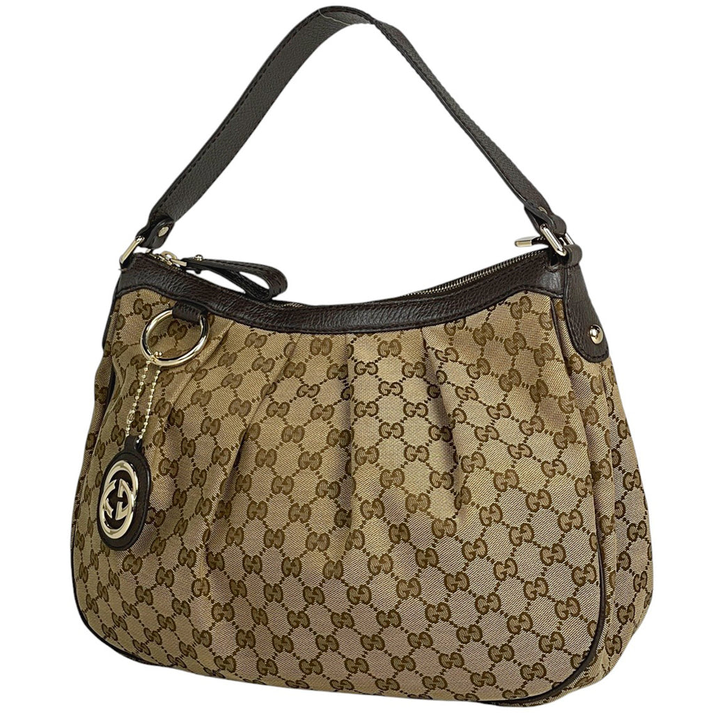 グッチ GG柄 スーキー ショルダーバッグ ワンショルダー 肩掛け ショルダーバッグ GGキャンバス ブラウン 364843 レディース 【中古】brbag