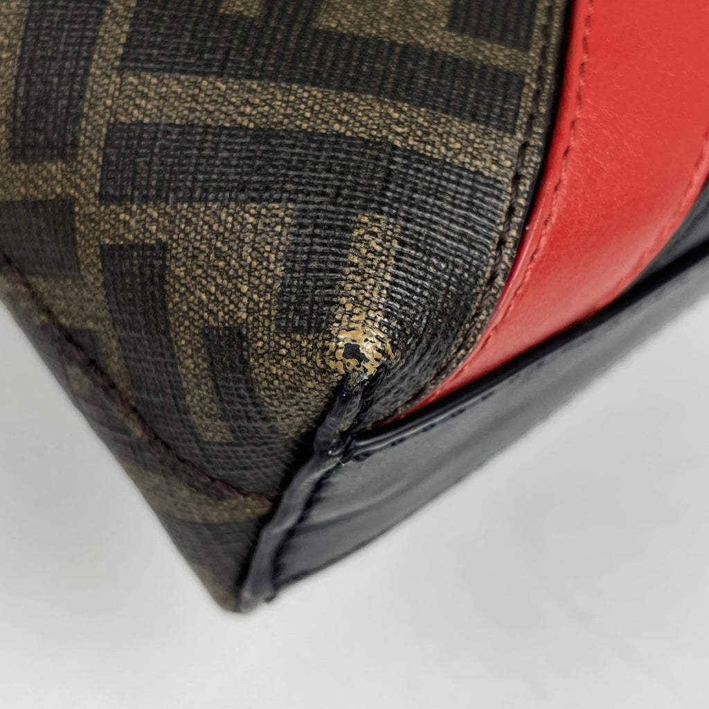 フェンディ ズッカ柄 ショルダーバッグ 2WAY クラッチバッグ ショルダーバッグ レザー ブラック ブラウン 7VA470 レディース 【中古】brbag