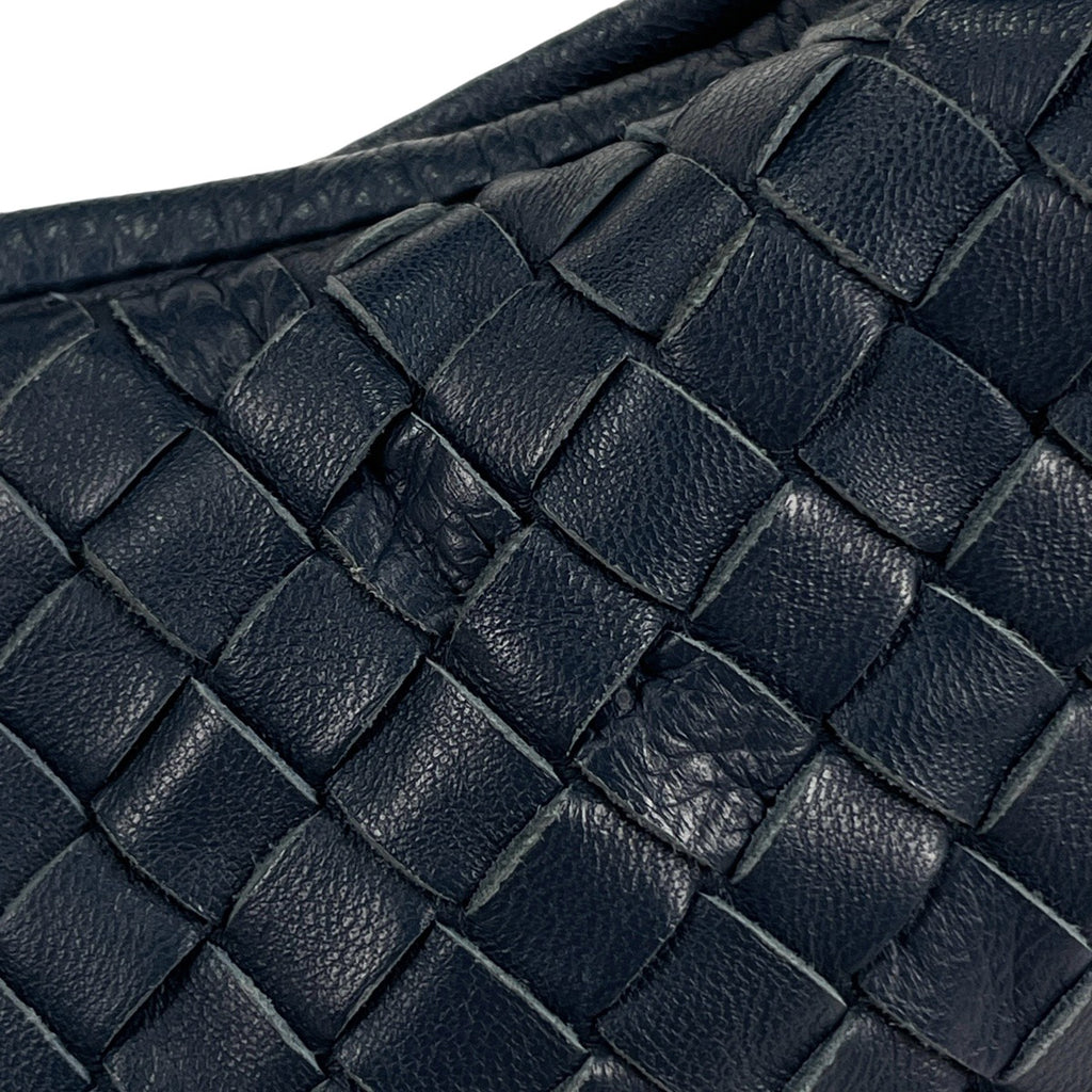 ボッテガヴェネタ イントレチャート ショルダーバッグ ハンドバッグ 肩掛け ショルダーバッグ レザー ブルー 115653 レディース 【中古】brbag