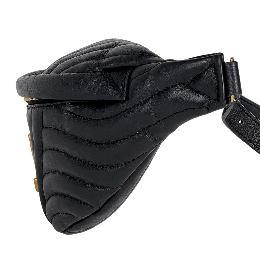 ルイ・ヴィトン ニューウェーブ バムバッグ ウエストバッグ ボディバッグ レザー ノワール(ブラック) M53750 レディース 【中古】brbag