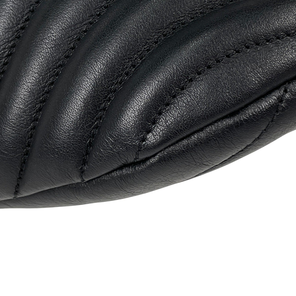 ルイ・ヴィトン ニューウェーブ バムバッグ ウエストバッグ ボディバッグ レザー ノワール(ブラック) M53750 レディース 【中古】brbag