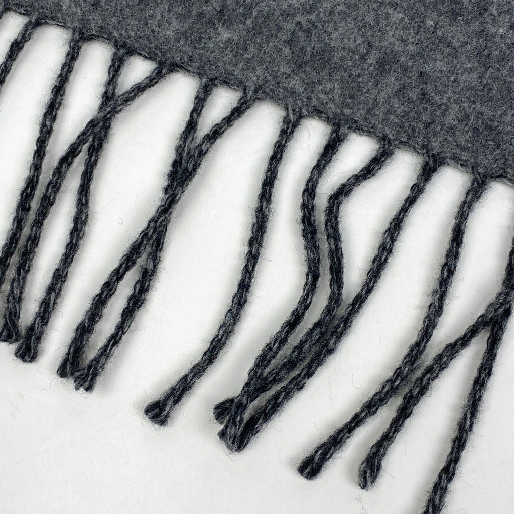 ロエベ アナグラム マフラー バイカラー マフラー ウール カシミヤ グレー レディース 【中古】brbag