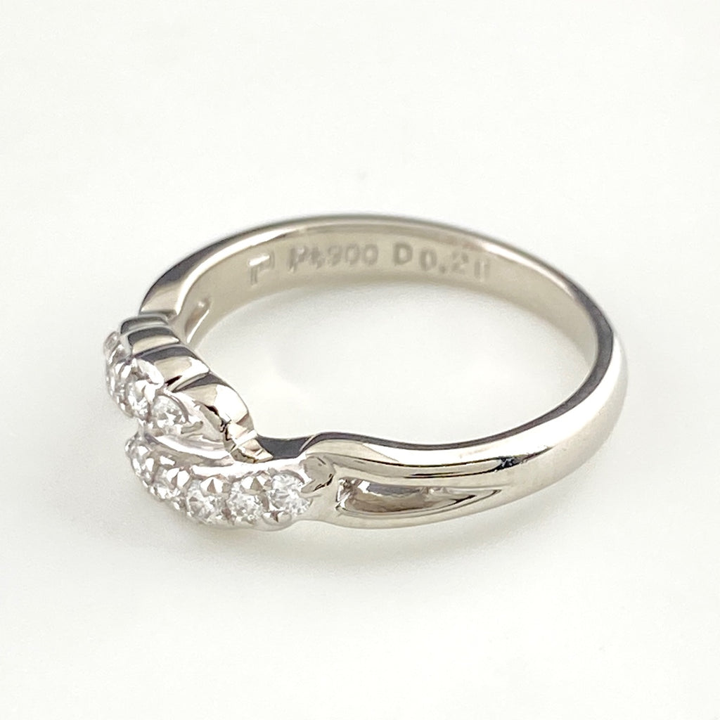 ポーラ メレダイヤ デザインリング プラチナ 指輪 リング 11.5号 Pt900 ダイヤモンド レディース 【中古】brjwl
