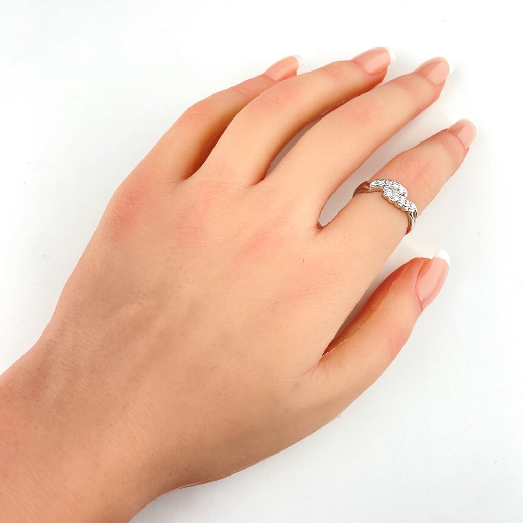 ポーラ メレダイヤ デザインリング プラチナ 指輪 リング 11.5号 Pt900 ダイヤモンド レディース 【中古】brjwl