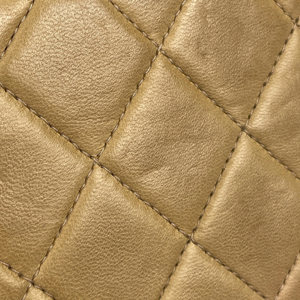 シャネル マトラッセ Wフラップ チェーン ショルダーバッグ ココマーク ショルダーバッグ レザー ベージュ A01113 レディース 【中古】brbag