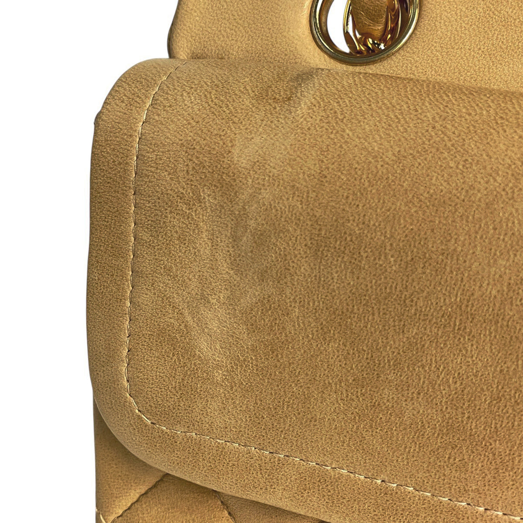 シャネル マトラッセ Wフラップ チェーン ショルダーバッグ ココマーク ショルダーバッグ レザー ベージュ A01113 レディース 【中古】brbag