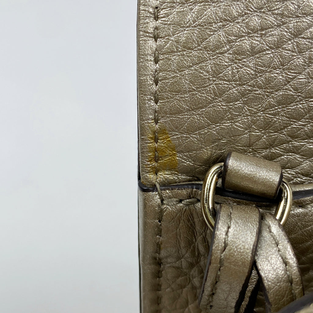 グッチ ソーホー クラッチバッグ セカンドバッグ フリンジ インターロッキングG クラッチバッグ レザー シャンパンゴールド 336753　 レディース 【中古】brbag