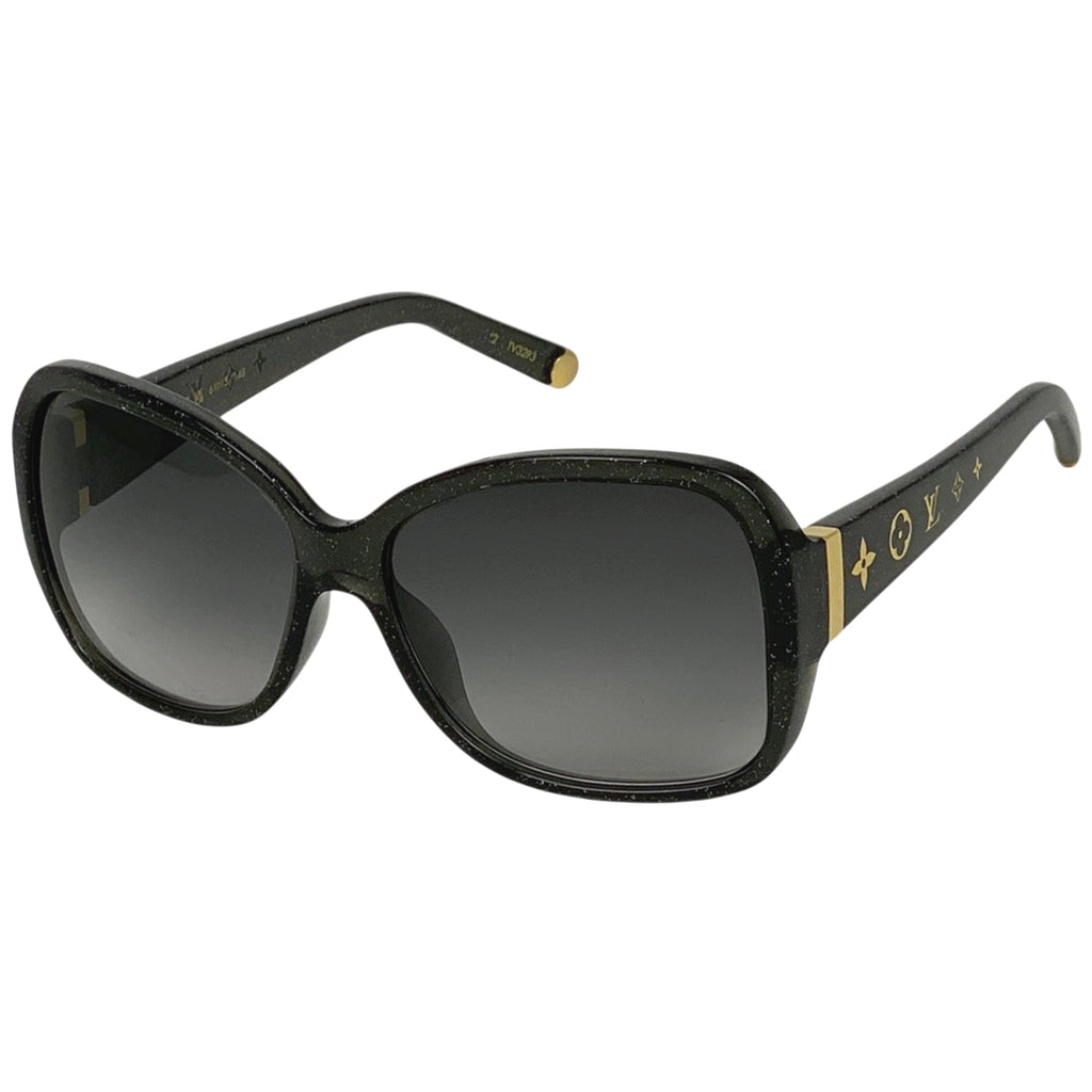 ルイ・ヴィトン オブセッション ラウンド サングラス モノグラム グリッター ラメ サングラス プラスチック ブラック Z1855E レディース 【中古】brbag