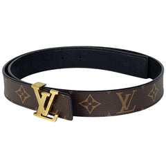 ルイ・ヴィトン サンチュール LV イニシャル リバーシブル ロゴ ベルト モノグラム ブラウン レディース 【中古】brbag