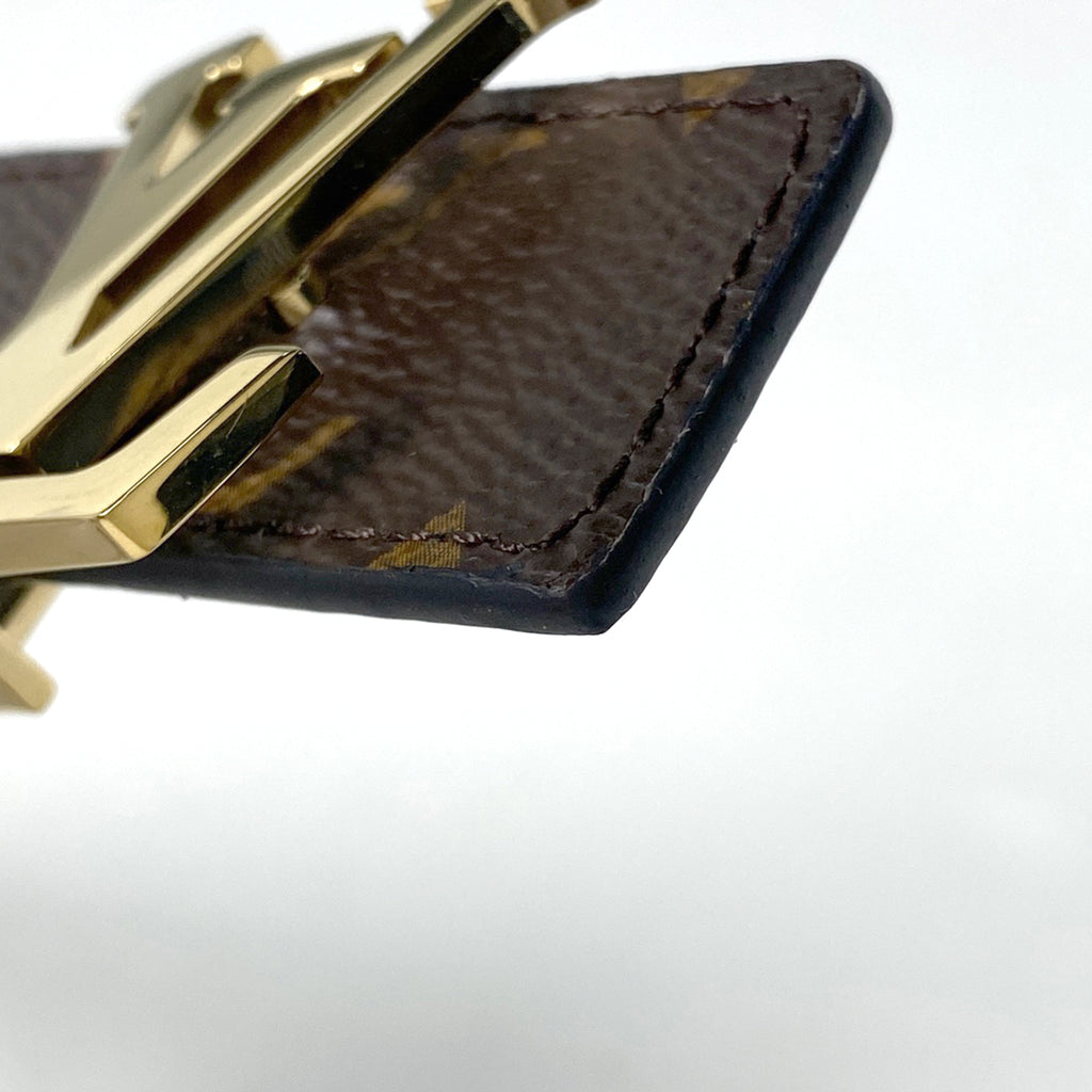 ルイ・ヴィトン サンチュール LV イニシャル リバーシブル ロゴ ベルト モノグラム ブラウン レディース 【中古】brbag