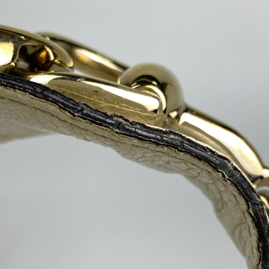 グッチ ホースビット ショルダーバッグ レザー アイボリー 170014 レディース 中古 brbag