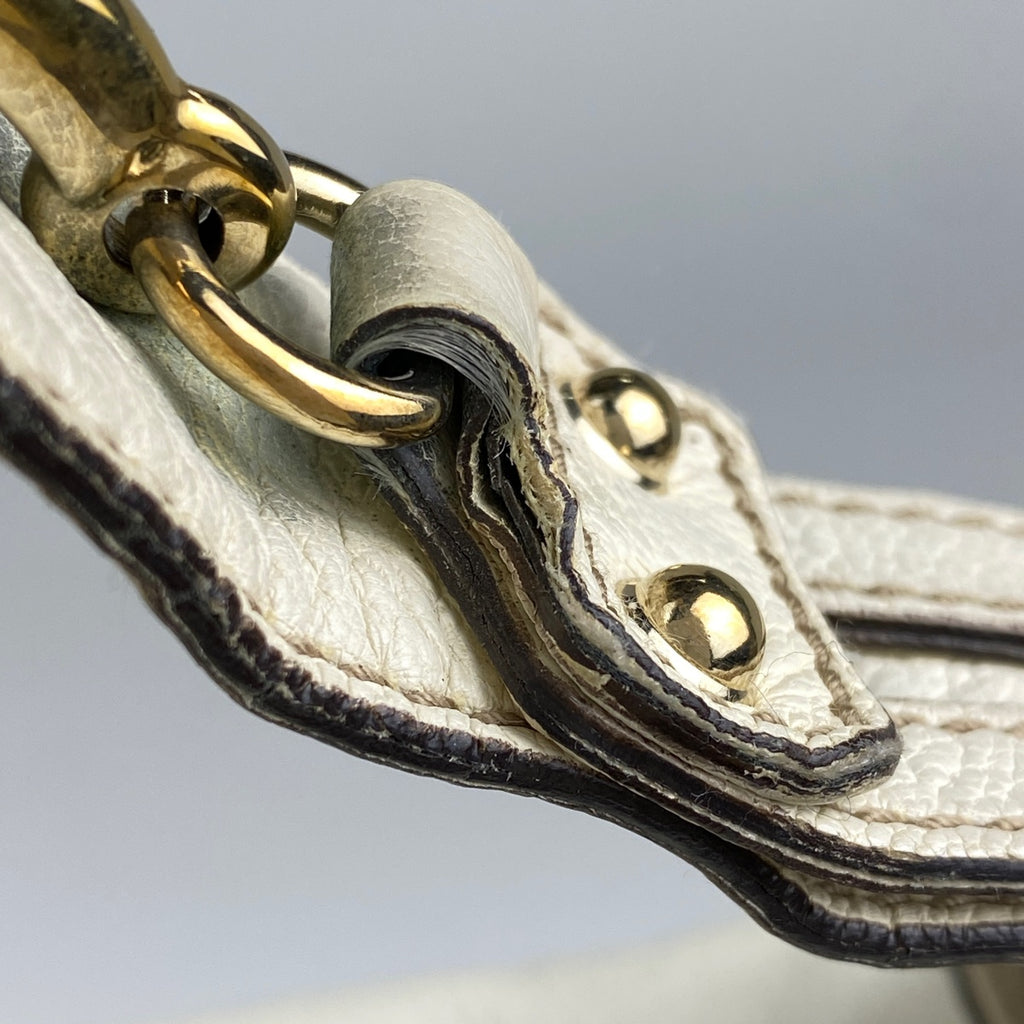 グッチ ホースビット ショルダーバッグ レザー アイボリー 170014 レディース 中古 brbag