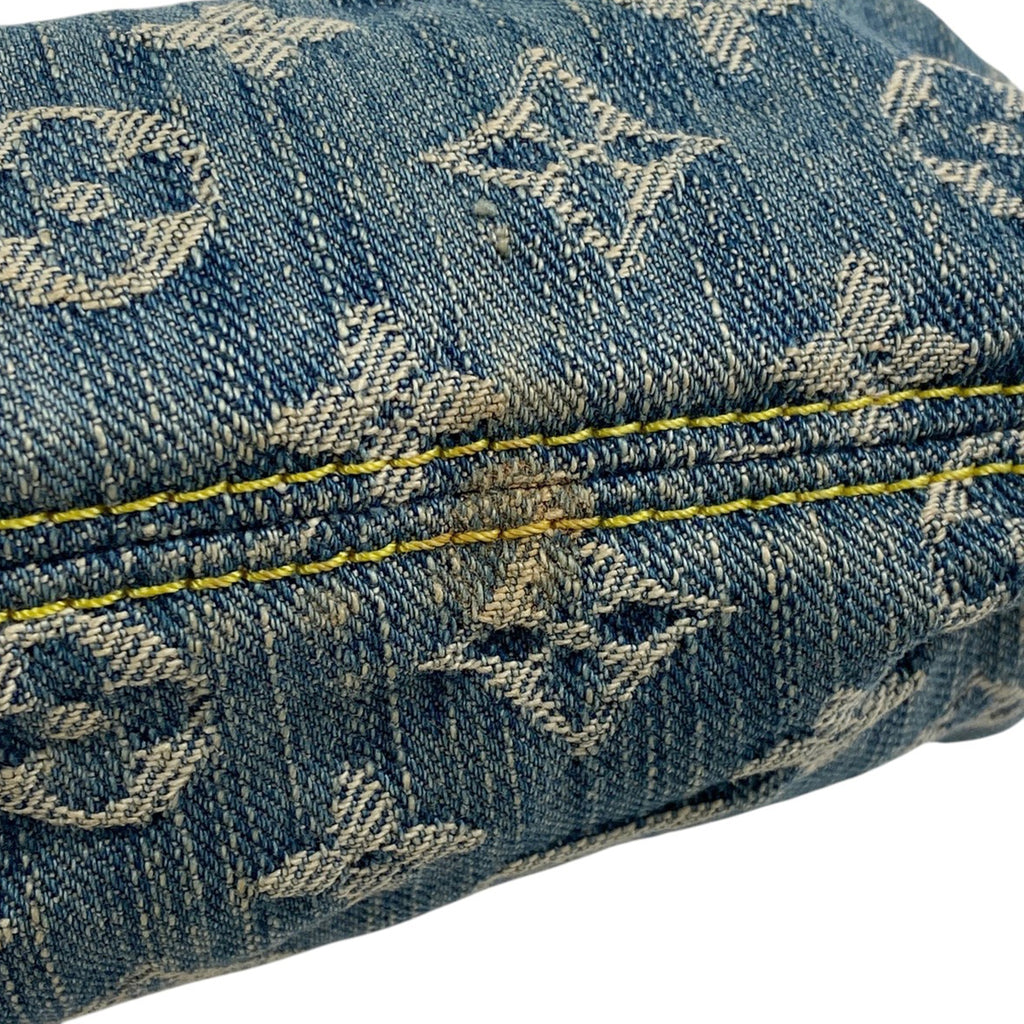 ルイ・ヴィトン ミニ プリーティ ハンドバッグ ワンショルダー 肩掛け ショルダーバッグ モノグラムデニム ブルー M95050 レディース 【中古】brbag