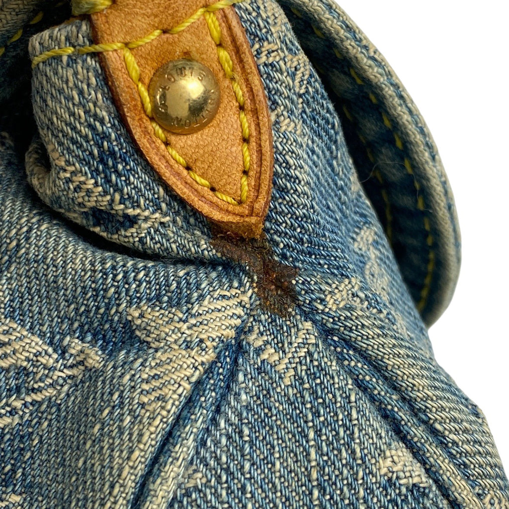 ルイ・ヴィトン ミニ プリーティ ハンドバッグ ワンショルダー 肩掛け ショルダーバッグ モノグラムデニム ブルー M95050 レディース 【中古】brbag