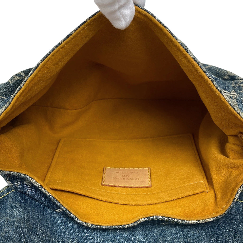 ルイ・ヴィトン ミニ プリーティ ハンドバッグ ワンショルダー 肩掛け ショルダーバッグ モノグラムデニム ブルー M95050 レディース 【中古】brbag