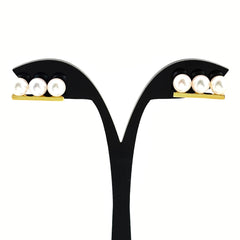 タサキ YG 750 パール ピアス バランス ネオ 6.7mm レディース ブランドジュエリー 中古 brjwl