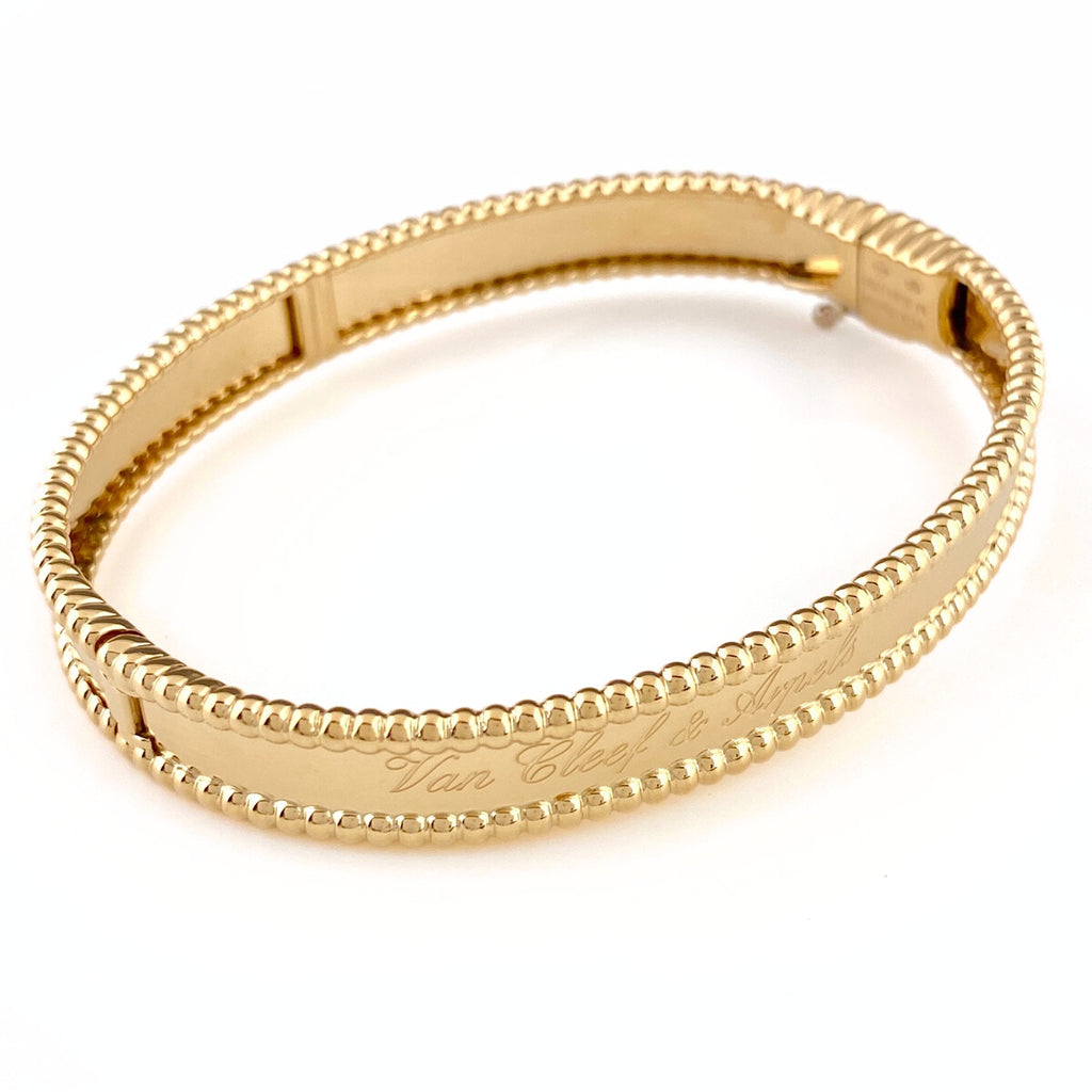 ヴァンクリーフ＆アーペル ペルレシニアチュール バングル YG イエローゴールド 腕輪 バングル 750 レディース 【中古】brjwl