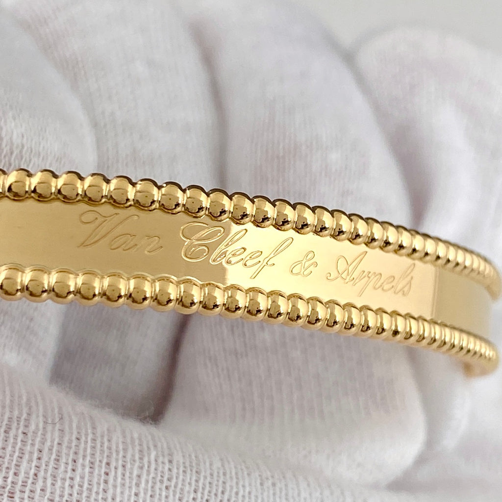 ヴァンクリーフ＆アーペル ペルレシニアチュール バングル YG イエローゴールド 腕輪 バングル 750 レディース 【中古】brjwl