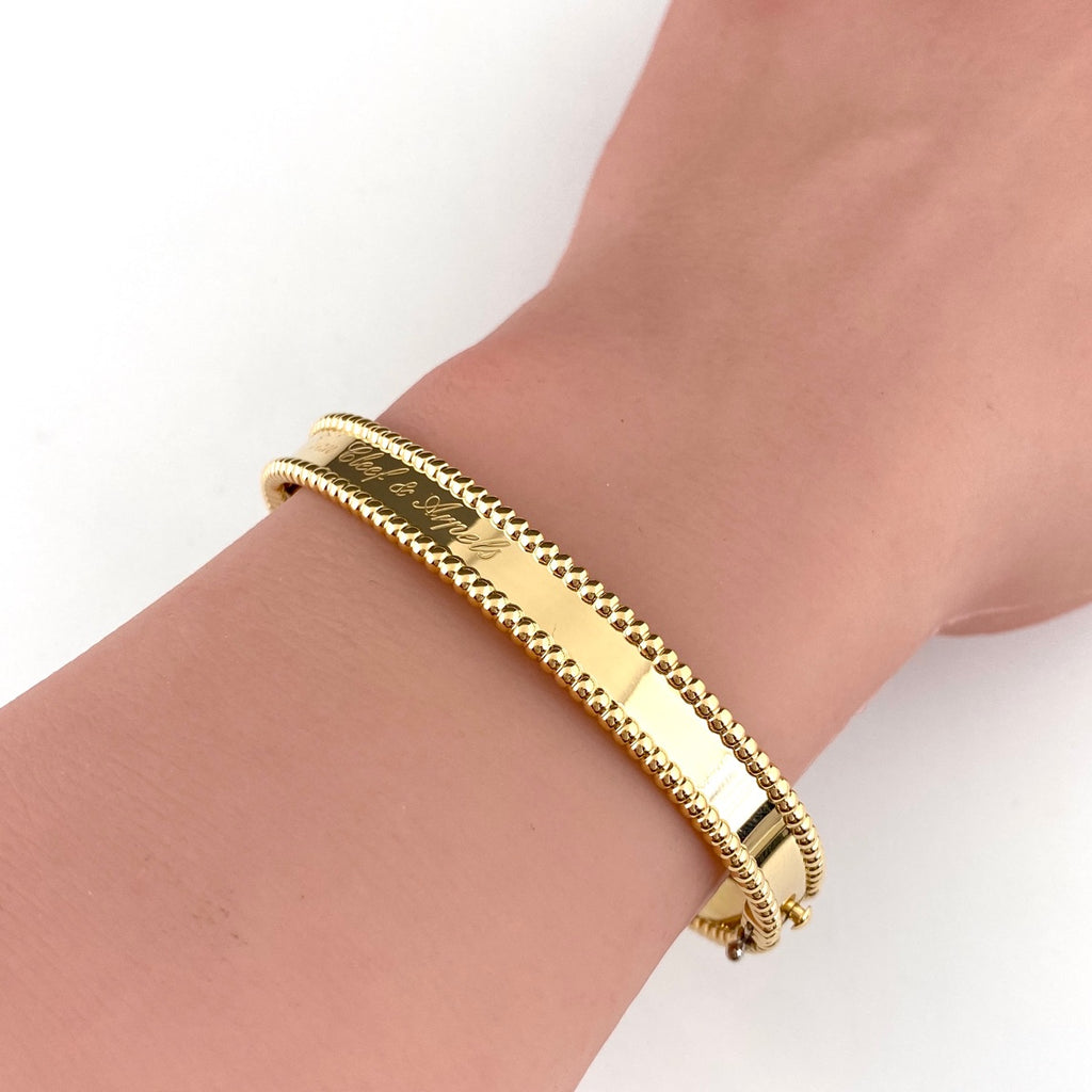 ヴァンクリーフ＆アーペル ペルレシニアチュール バングル YG イエローゴールド 腕輪 バングル 750 レディース 【中古】brjwl