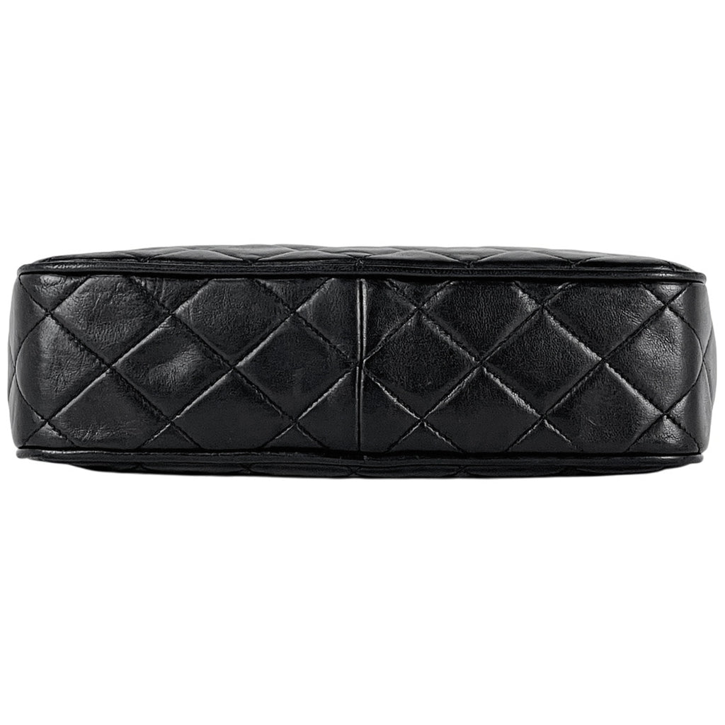 シャネル ココマーク フリンジ チェーン ショルダーバッグ マトラッセ タッセル ショルダーバッグ レザー ブラック レディース 【中古】brbag