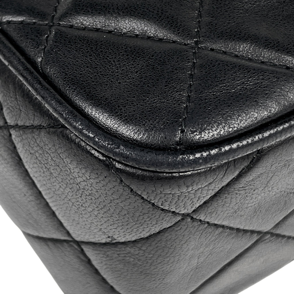 シャネル ココマーク フリンジ チェーン ショルダーバッグ マトラッセ タッセル ショルダーバッグ レザー ブラック レディース 【中古】brbag