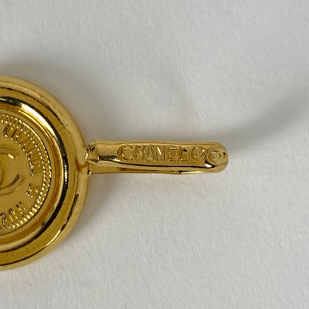 シャネル ココマーク チェーン ベルト コイン 94P刻印 GP ゴールド レディース 【中古】brbag