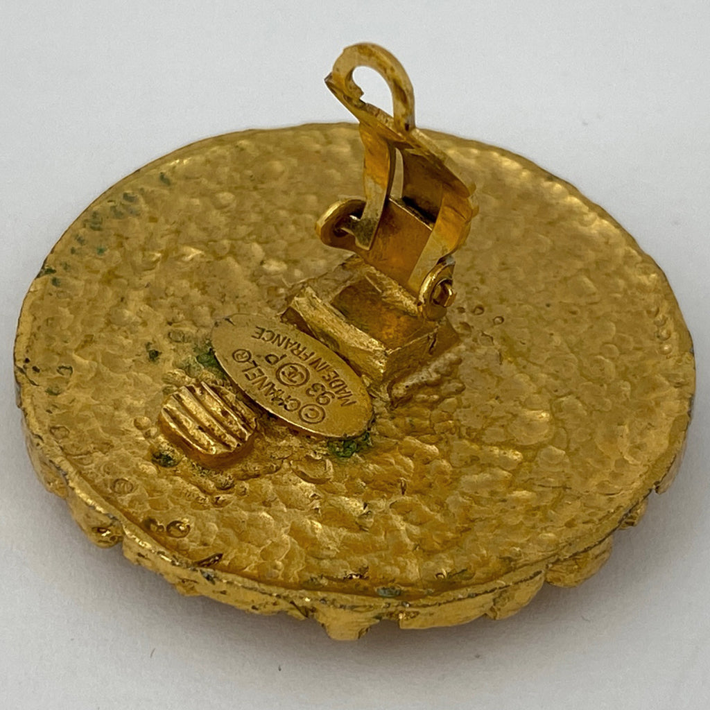 シャネル ココマーク ラウンド イヤリング CC イヤリング GP ゴールド レディース 【中古】bracc