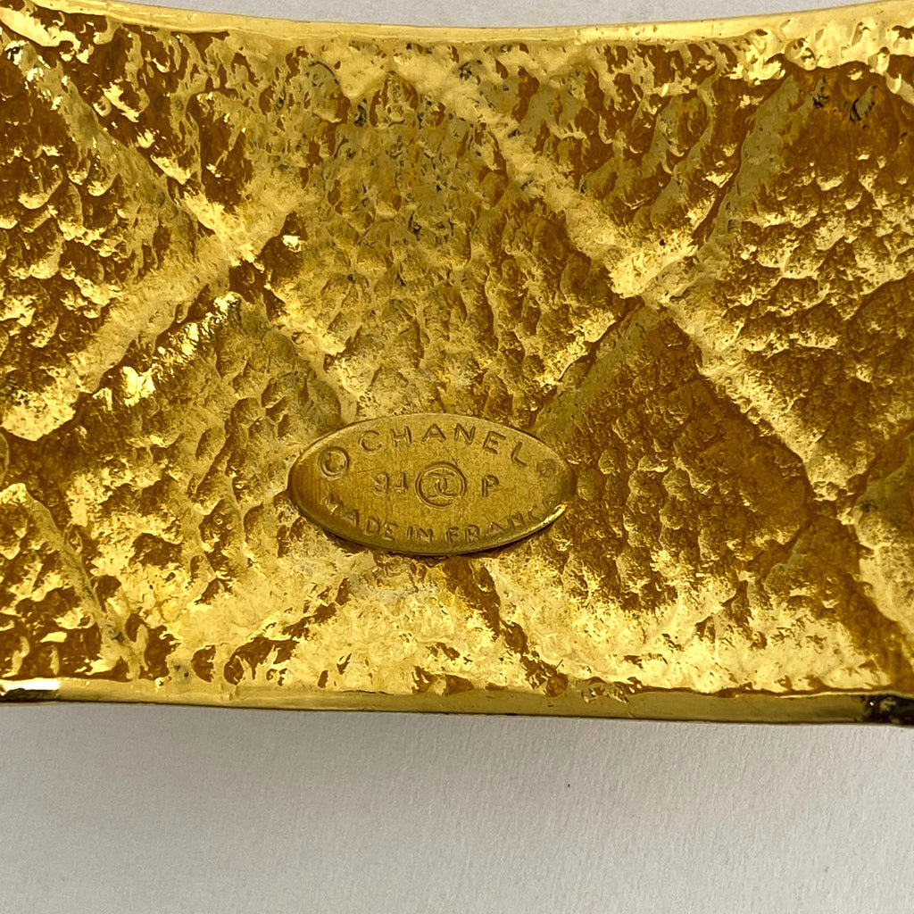 シャネル トリプル ココマーク バングル マトラッセ 腕輪 バングル GP ゴールド レディース 【中古】bracc