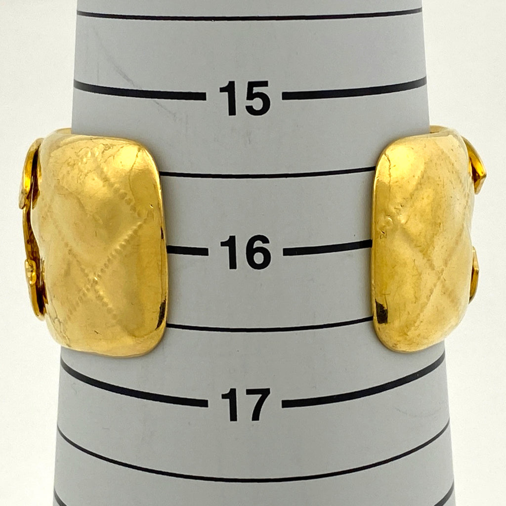 シャネル トリプル ココマーク バングル マトラッセ 腕輪 バングル GP ゴールド レディース 【中古】bracc